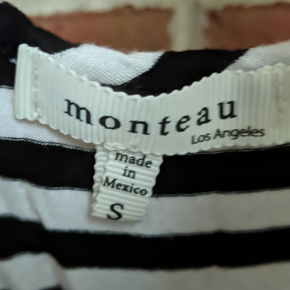 Monteau Black and White Striped Maxi Dress - Picture 3 of 4